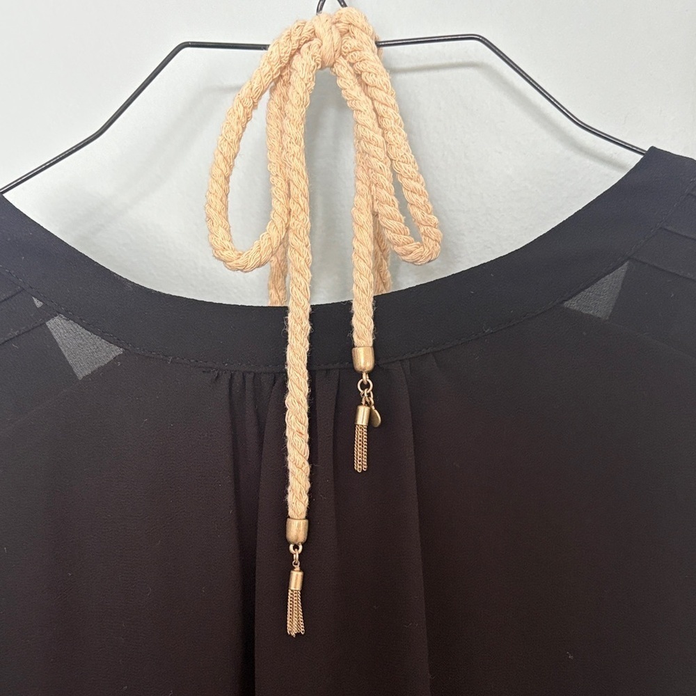 Loft Turquoise Beaded Necklace with Rope and Tassel detail - Picture 4 of 7